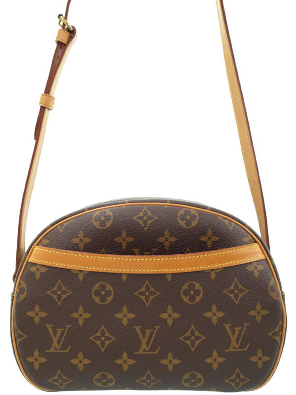Louis Vuitton Monogram Blois Shoulder Bag Canvas Leather Brown